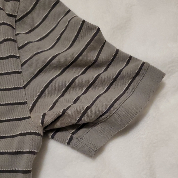 Axcess Men's Polo Shirt in Gray with Stripes - Picture 6 of 7